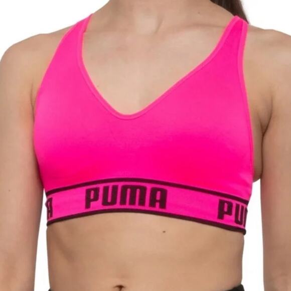 Puma Other - 0313 NEW Puma Neon Pink & Black Seamless Solstice Sports Bra